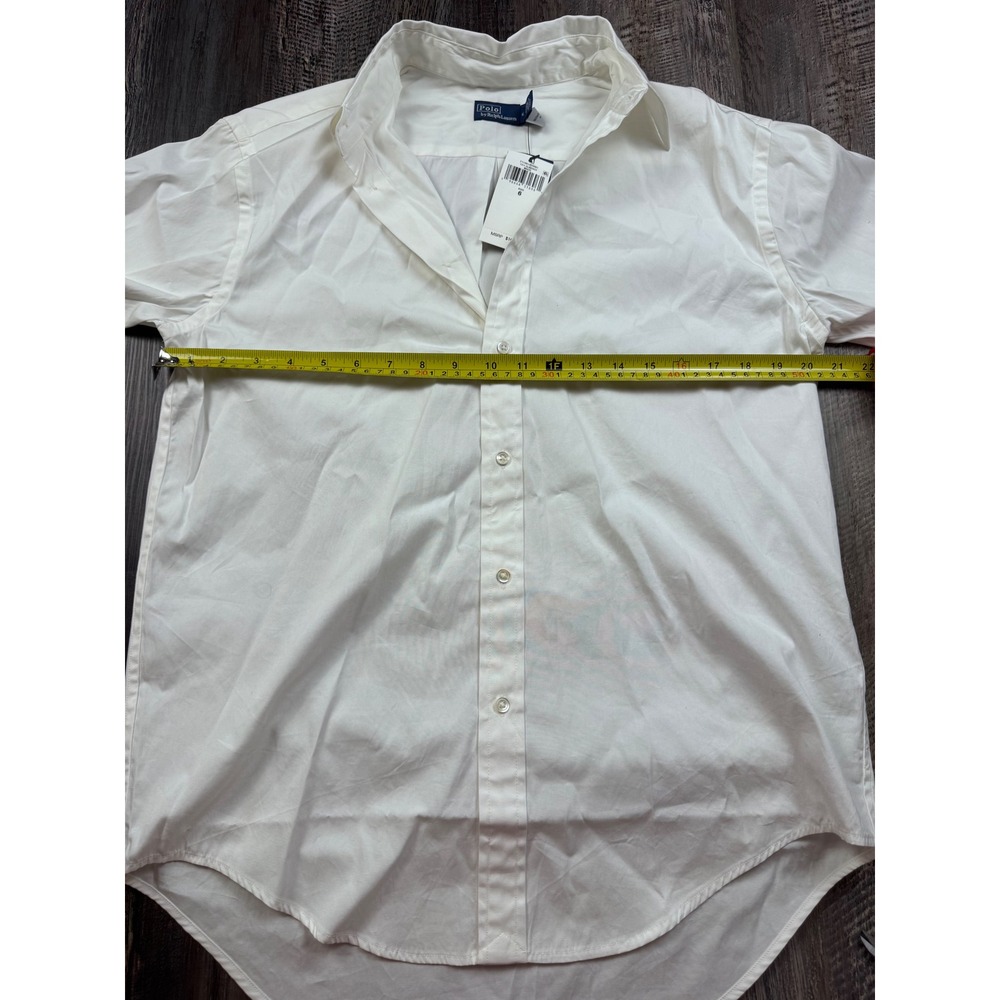 Polo Ralph Lauren Womens White Cotton Button Down Shirt Size 6 New With Tags - Picture 5 of 9